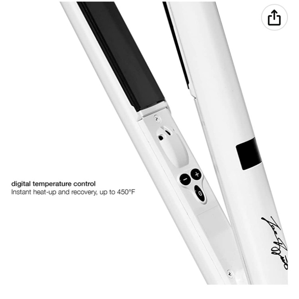 NEW Conair Flat Iron, Carbon Infused 1" Digital Hair Straightener by Leandro